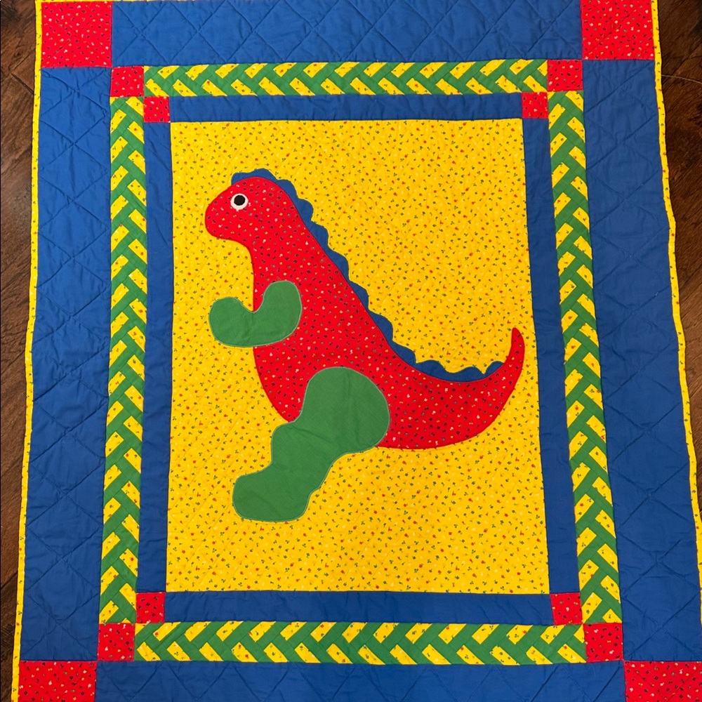 Handmade Kids Dinosaur Quilt